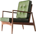 Hans CH32 Armchair - Green or Tan Leather, Solid Wood | BespokeHaven™