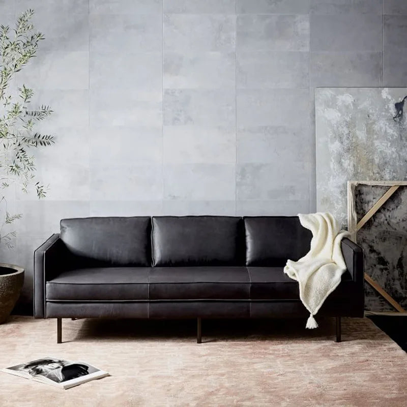 Barbican Leather Two/Three Seater Sofa - Timeless Elegance | BespokeHaven™