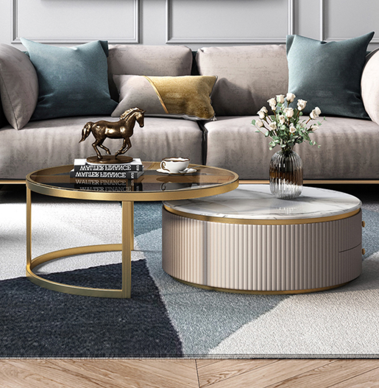 Bell Nesting Coffee Table Set - Stylish & Versatile | BespokeHaven™