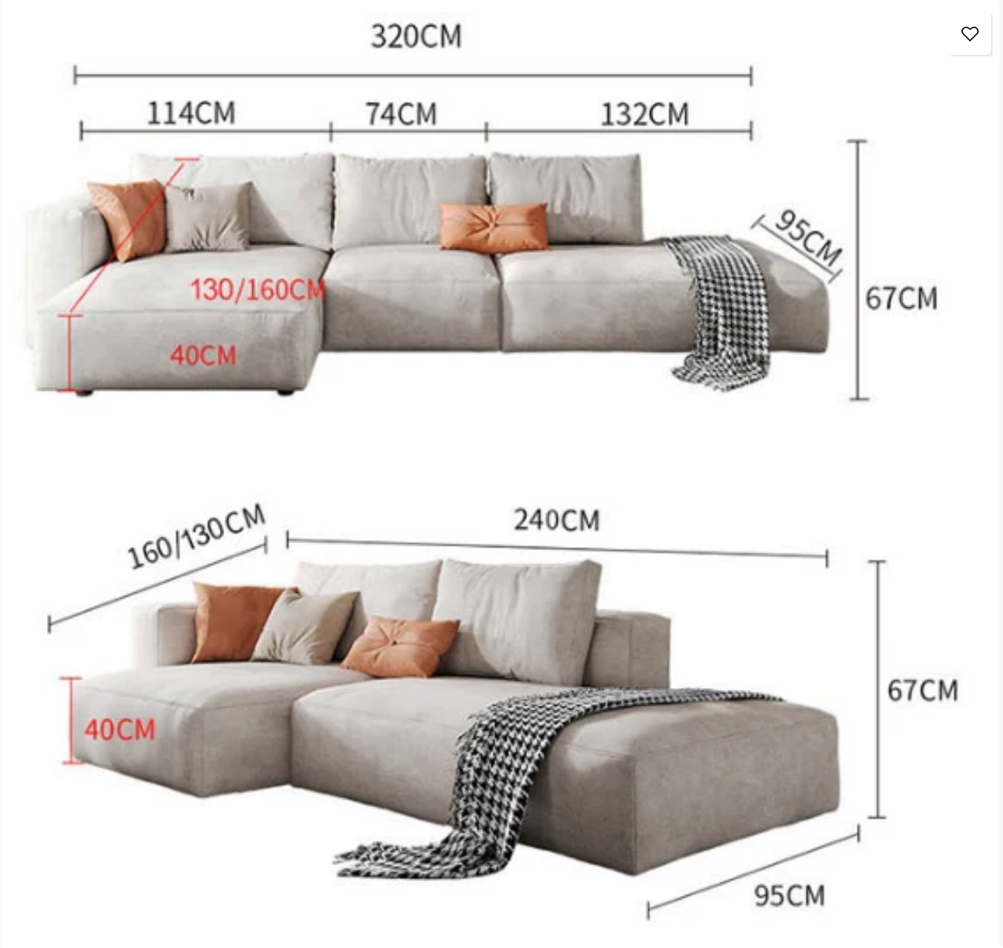 Samona Three Seater Corner Sofa – Modern Comfort | BespokeHaven™